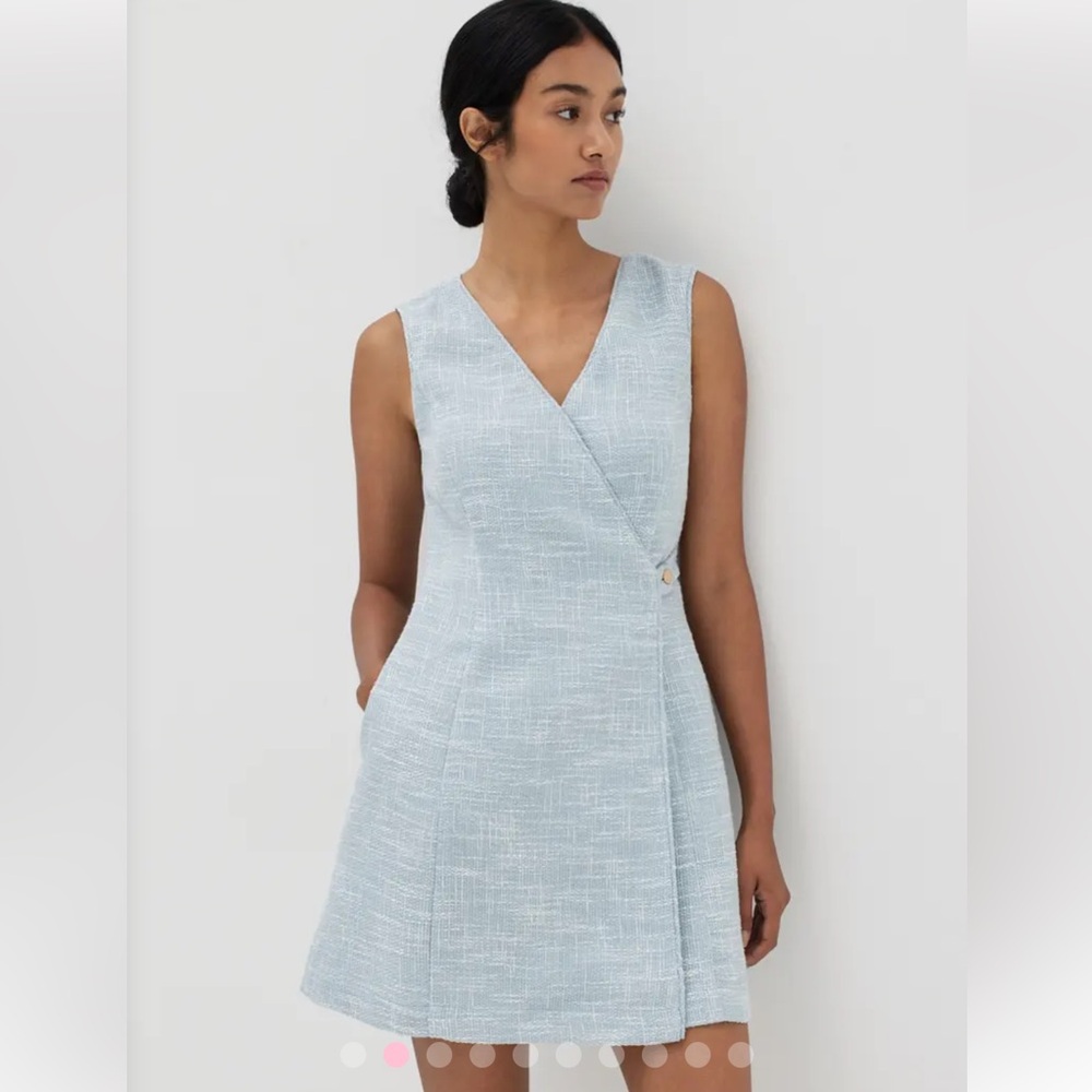 Love Bonito Cheyanne Tweed Wrap Dress